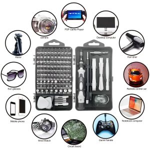 115-in-1 Precision Screwdriver Set with Magnetic Bits